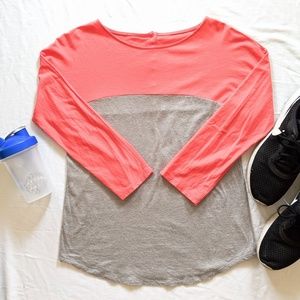 Patagonia Two Tone Long Sleeve Coral & Gray